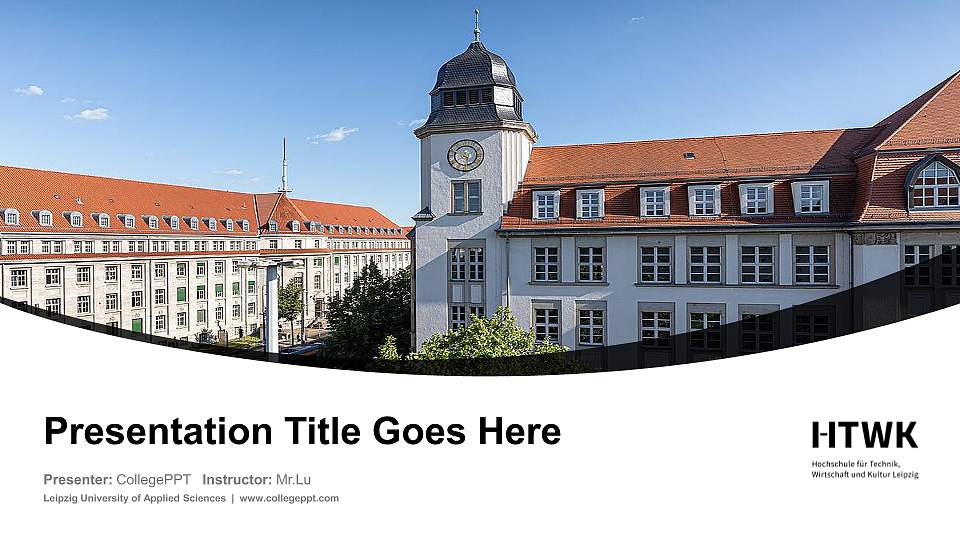 Leipzig University of Applied Sciences Course/Courseware Creation PPT Template16:9 ratio PPT effect preview image