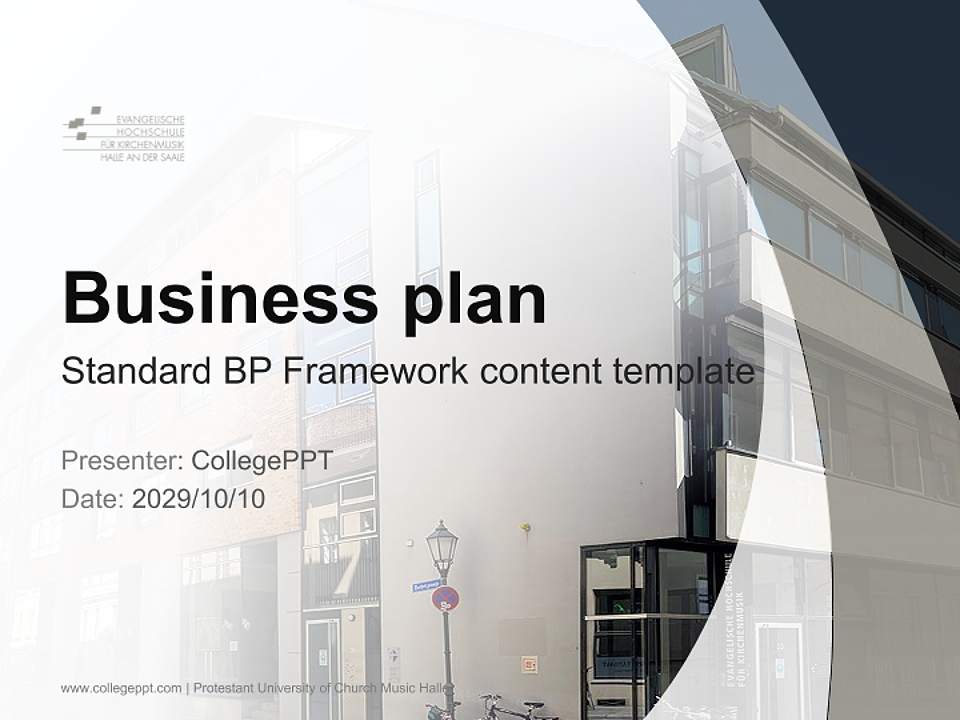 Protestant University of Church Music Halle Competition/Entrepreneurship Contest PPT Template4:3 ratio PPT effect preview image9