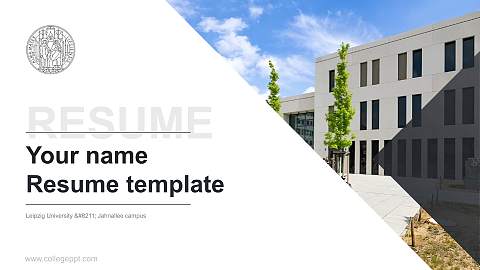 Leipzig University – Jahnallee campus Resume PPT Template