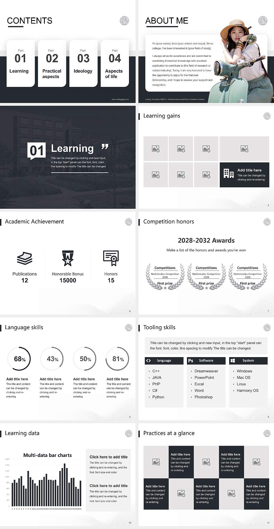 Leipzig University – Geisteswissenschaftliches Zentrum campus National Scholarship Defense PPT Template4:3 ratio PPT effect preview image2