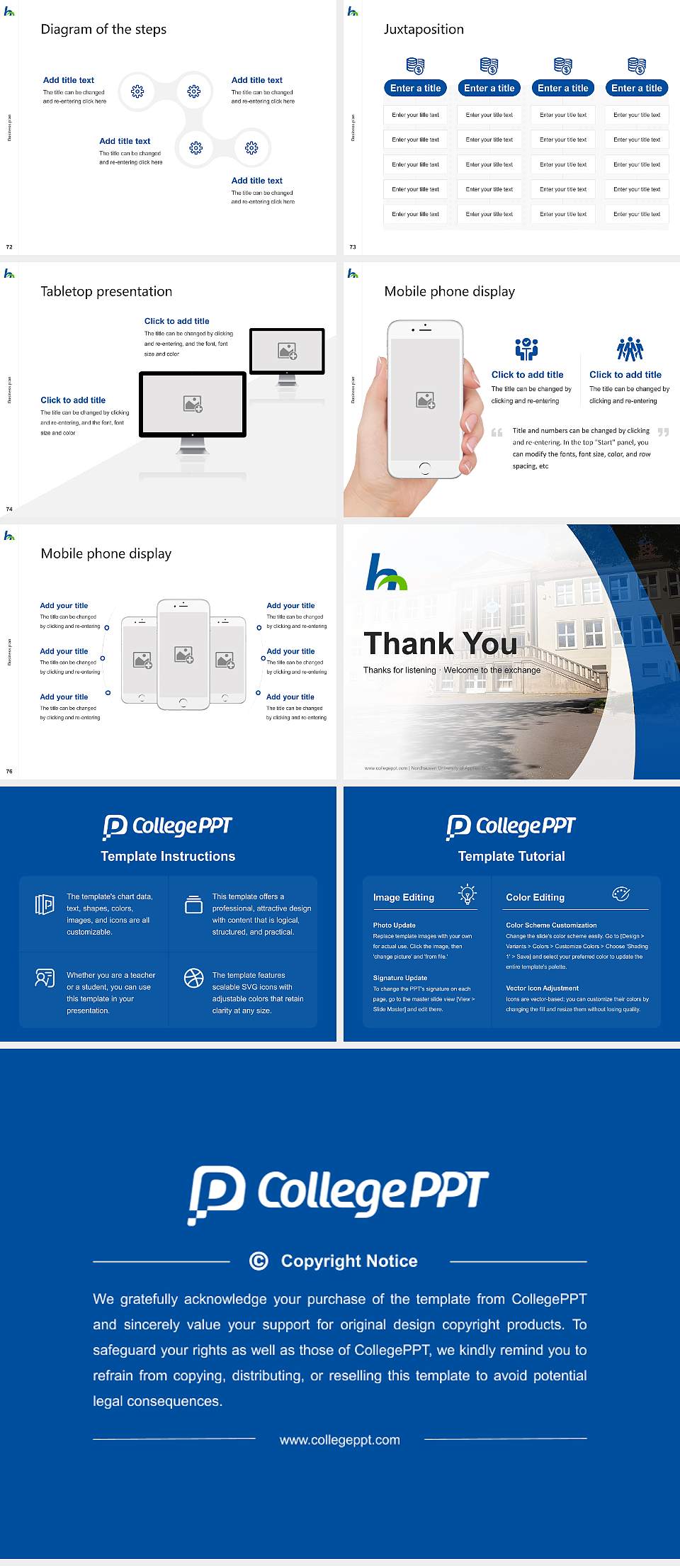 Nordhausen University of Applied Sciences Competition/Entrepreneurship Contest PPT Template4:3 ratio PPT effect preview image9