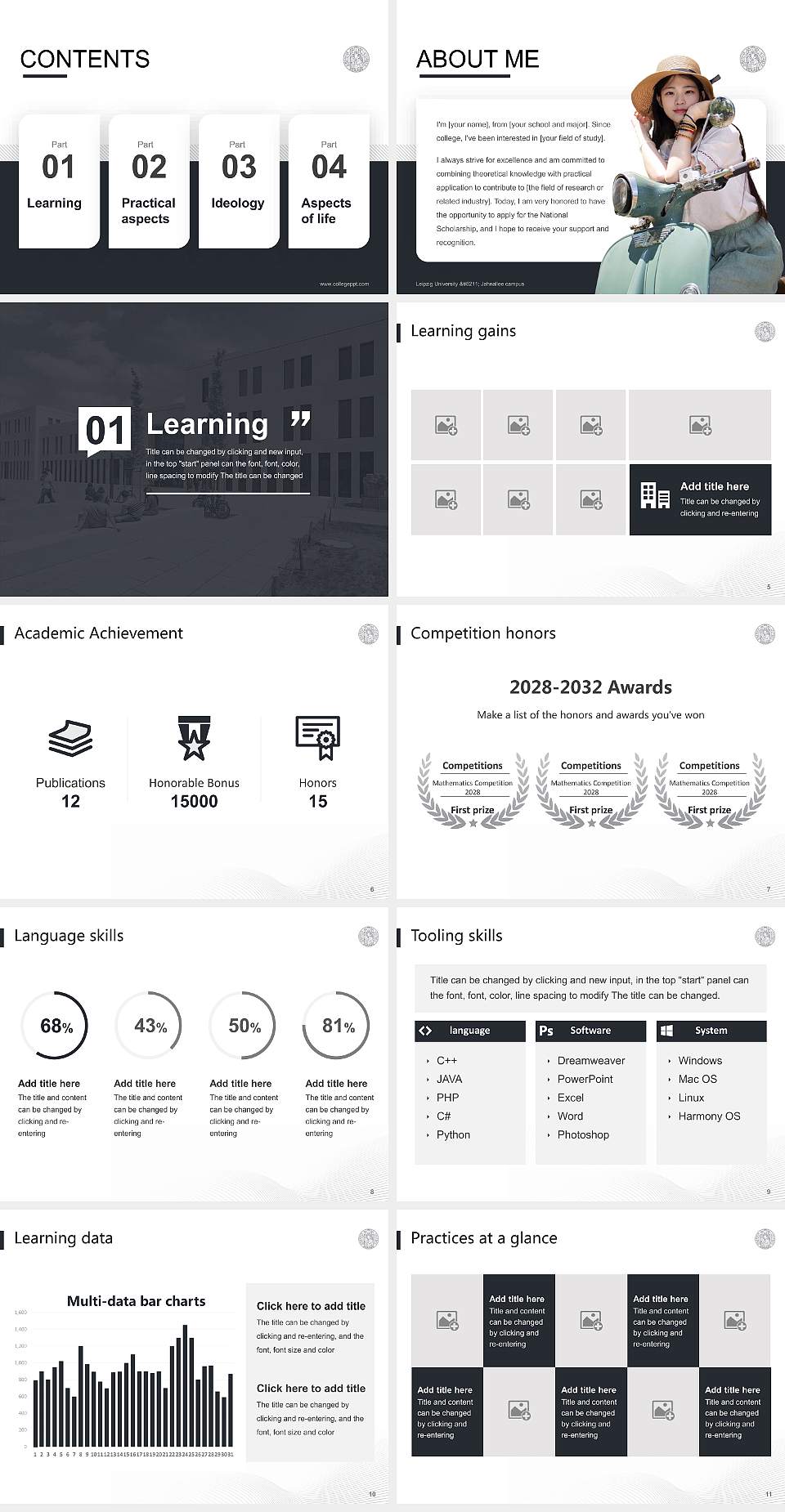 Leipzig University – Jahnallee campus National Scholarship Defense PPT Template4:3 ratio PPT effect preview image2