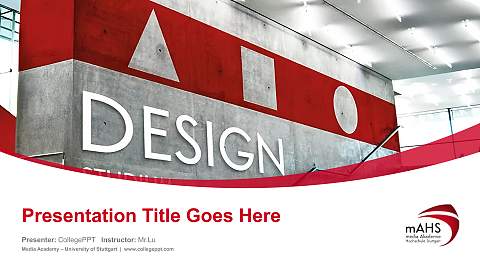 Media Academy – University of Stuttgart Course/Courseware Creation PPT Template