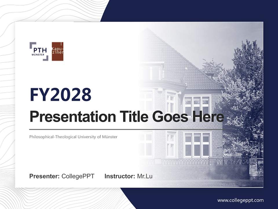 Philosophical-Theological University of Münster Academic Presentation/Research Findings Report PPT Template4:3 ratio PPT effect preview image5