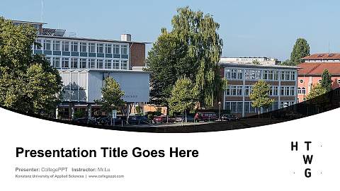Konstanz University of Applied Sciences Course/Courseware Creation PPT Template
