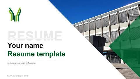 Ludwigsburg University of Education Resume PPT Template