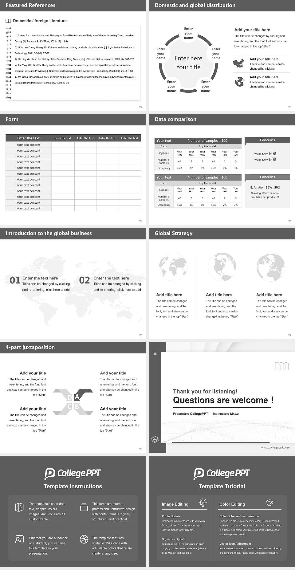 Macromedia University of Applied Sciences Stuttgart Thesis Proposal/Graduation Defense PPT Template4:3 ratio PPT effect preview image4
