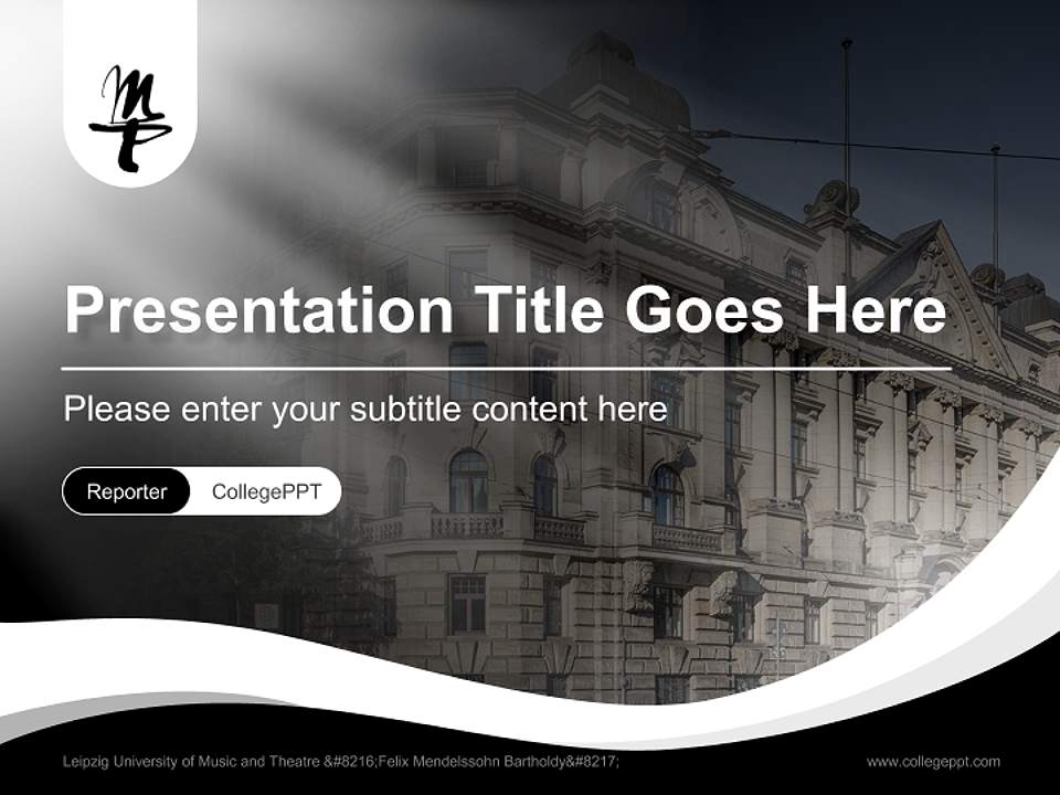 Leipzig University of Music and Theatre ‘Felix Mendelssohn Bartholdy’ Lecture Sharing and Networking Event PPT Template4:3 ratio PPT effect preview image4