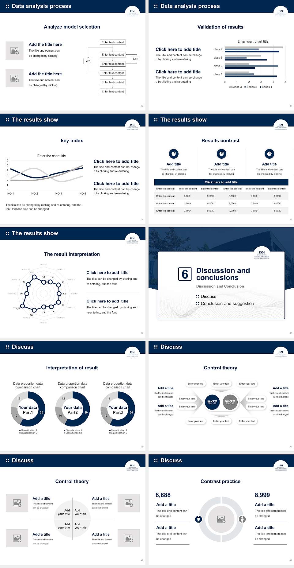 International School of Management Graduation Thesis Defense PPT Template4:3 ratio PPT effect preview image5