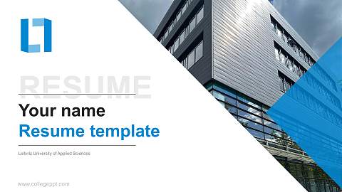 Leibniz University of Applied Sciences Resume PPT Template