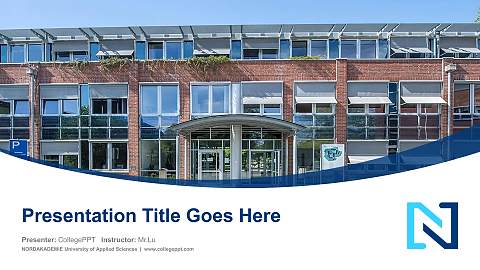 NORDAKADEMIE University of Applied Sciences Course/Courseware Creation PPT Template