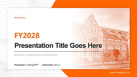 Merz Academy – University of Design, Art and Media, Stuttgart Academic Presentation/Research Findings Report PPT Template