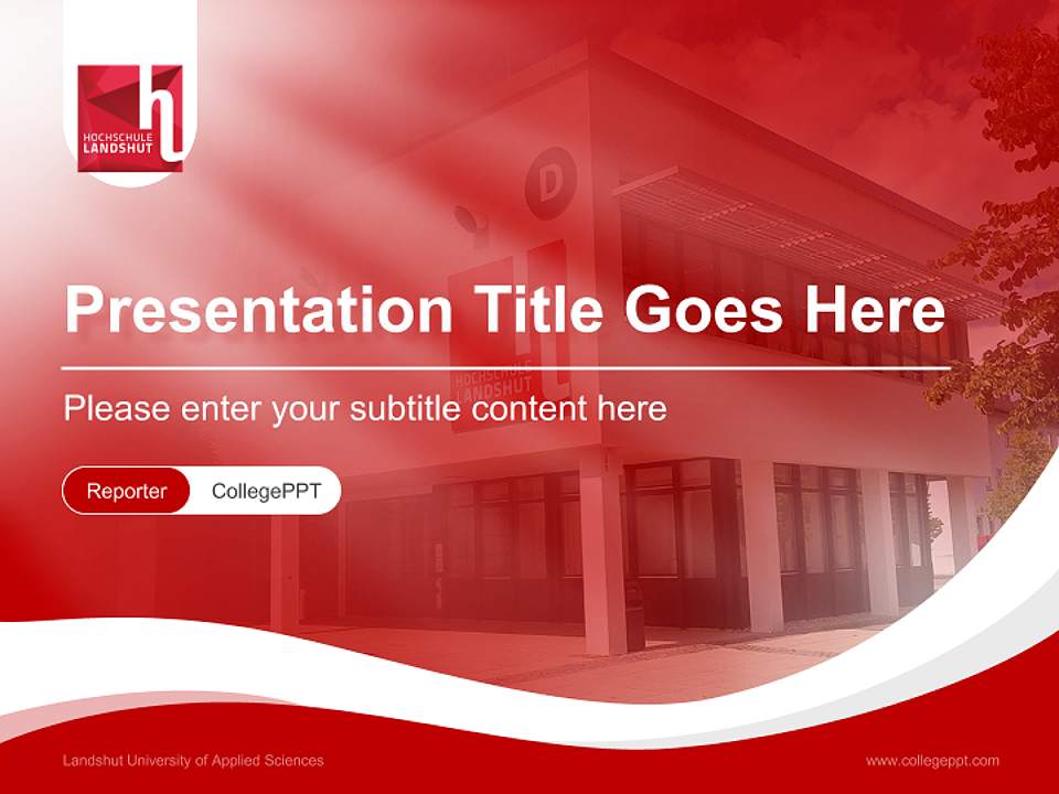 Landshut University of Applied Sciences Lecture Sharing and Networking Event PPT Template4:3 ratio PPT effect preview image4