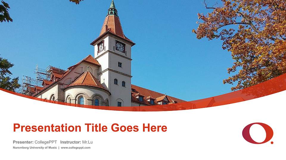 Nuremberg University of Music Course/Courseware Creation PPT Template16:9 ratio PPT effect preview image
