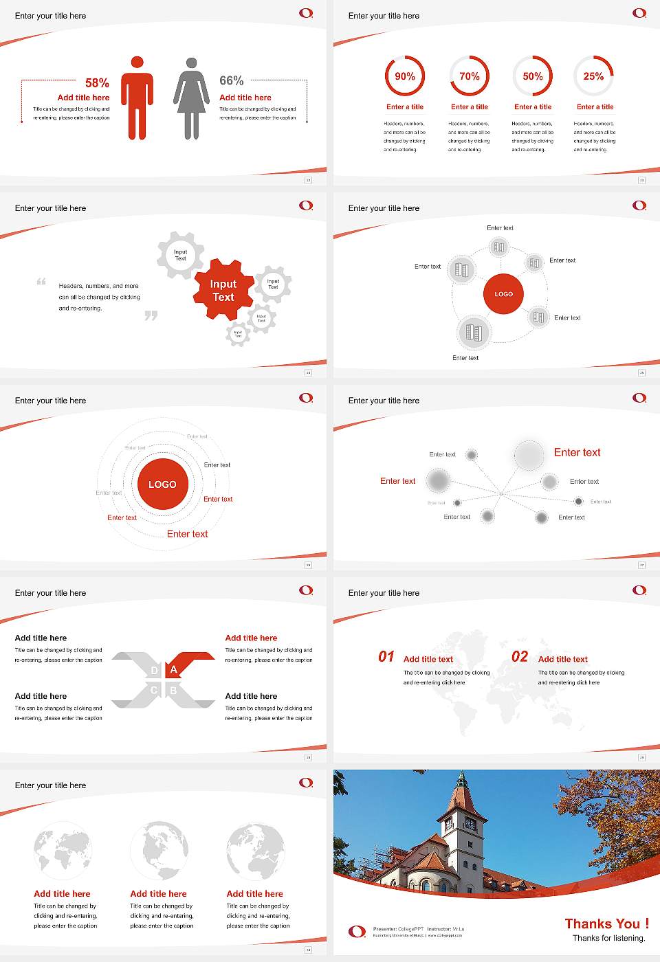 Nuremberg University of Music Course/Courseware Creation PPT Template16:9 ratio PPT effect preview image4