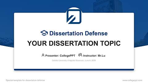 Ostfalia University of Applied Sciences Graduation Thesis Defense PPT Template