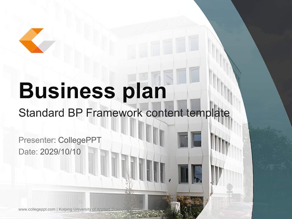 Kolping University of Applied Sciences Competition/Entrepreneurship Contest PPT Template4:3 ratio PPT effect preview image9