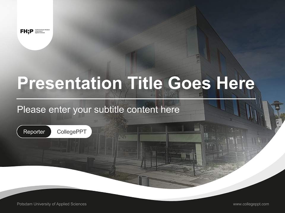 Potsdam University of Applied Sciences Lecture Sharing and Networking Event PPT Template4:3 ratio PPT effect preview image4