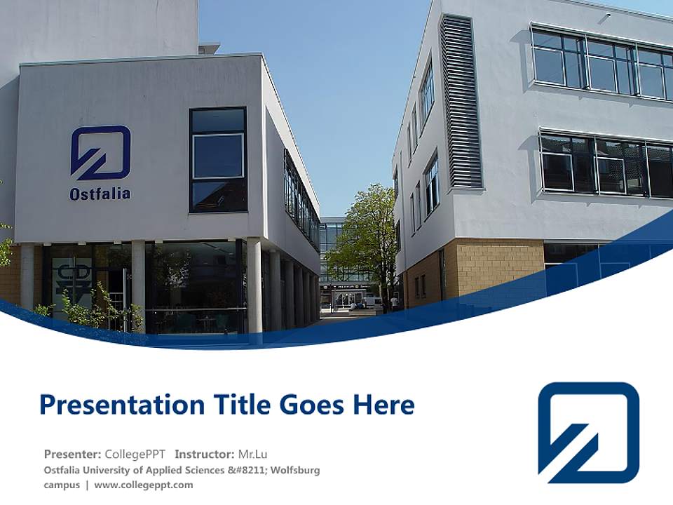 Ostfalia University of Applied Sciences – Wolfsburg campus Course/Courseware Creation PPT Template4:3 ratio PPT effect preview image5