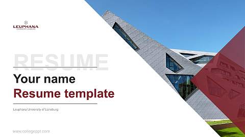 Leuphana University of Lüneburg Resume PPT Template
