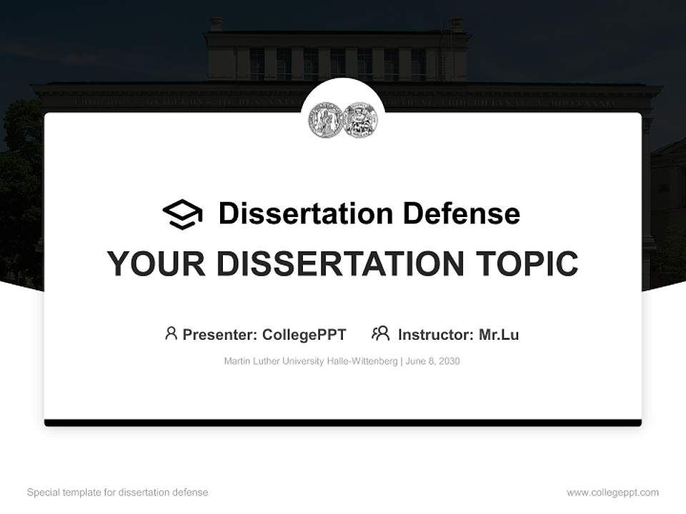 Martin Luther University Halle-Wittenberg Graduation Thesis Defense PPT Template4:3 ratio PPT effect preview image7