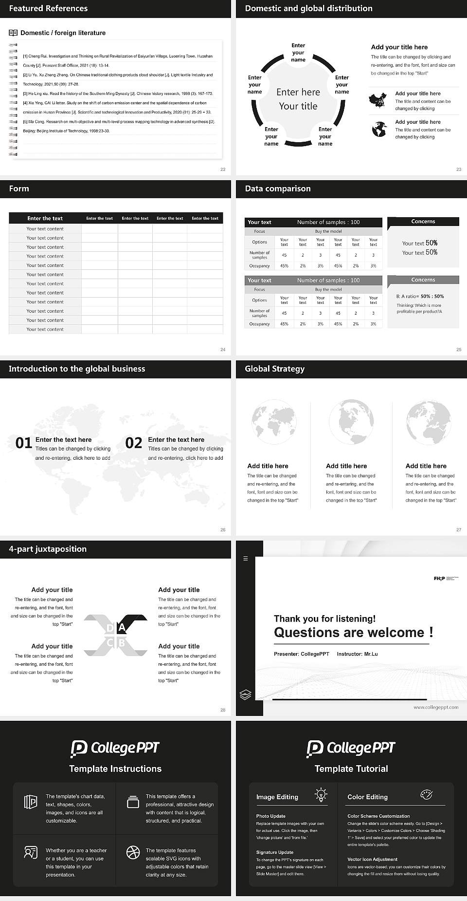 Potsdam University of Applied Sciences Thesis Proposal/Graduation Defense PPT Template4:3 ratio PPT effect preview image4