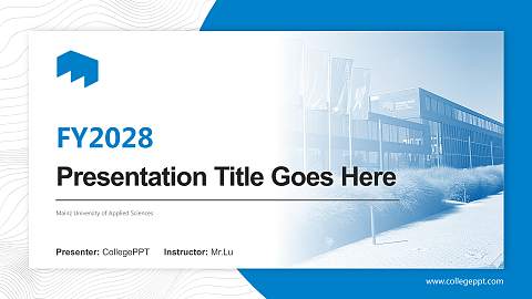 Mainz University of Applied Sciences Academic Presentation/Research Findings Report PPT Template