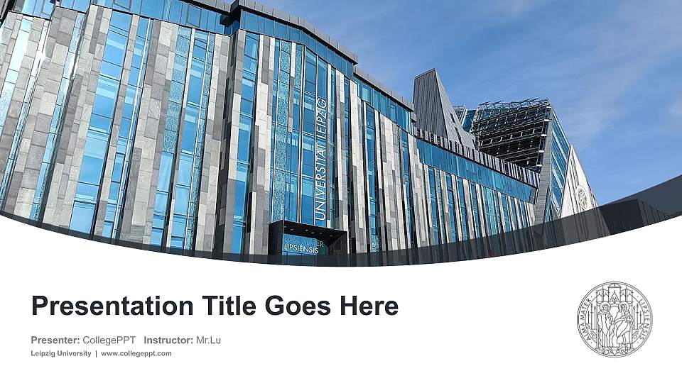 Leipzig University Course/Courseware Creation PPT Template16:9 ratio PPT effect preview image