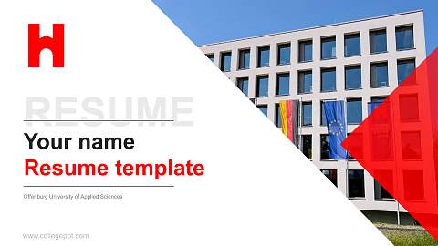 Offenburg University of Applied Sciences Resume PPT Template
