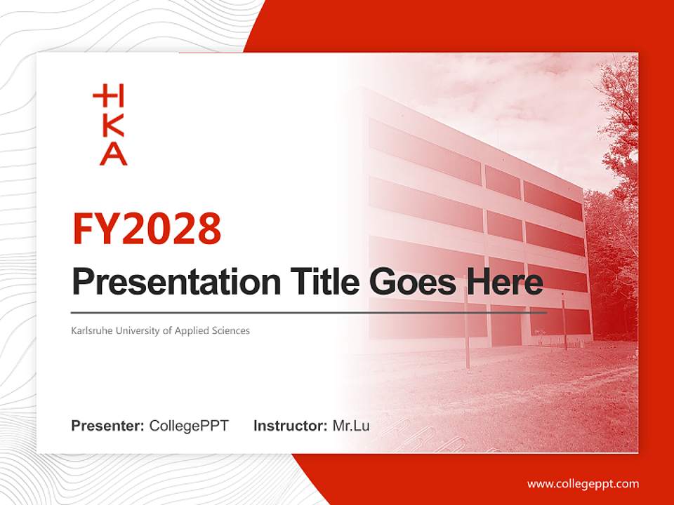 Karlsruhe University of Applied Sciences Academic Presentation/Research Findings Report PPT Template4:3 ratio PPT effect preview image5