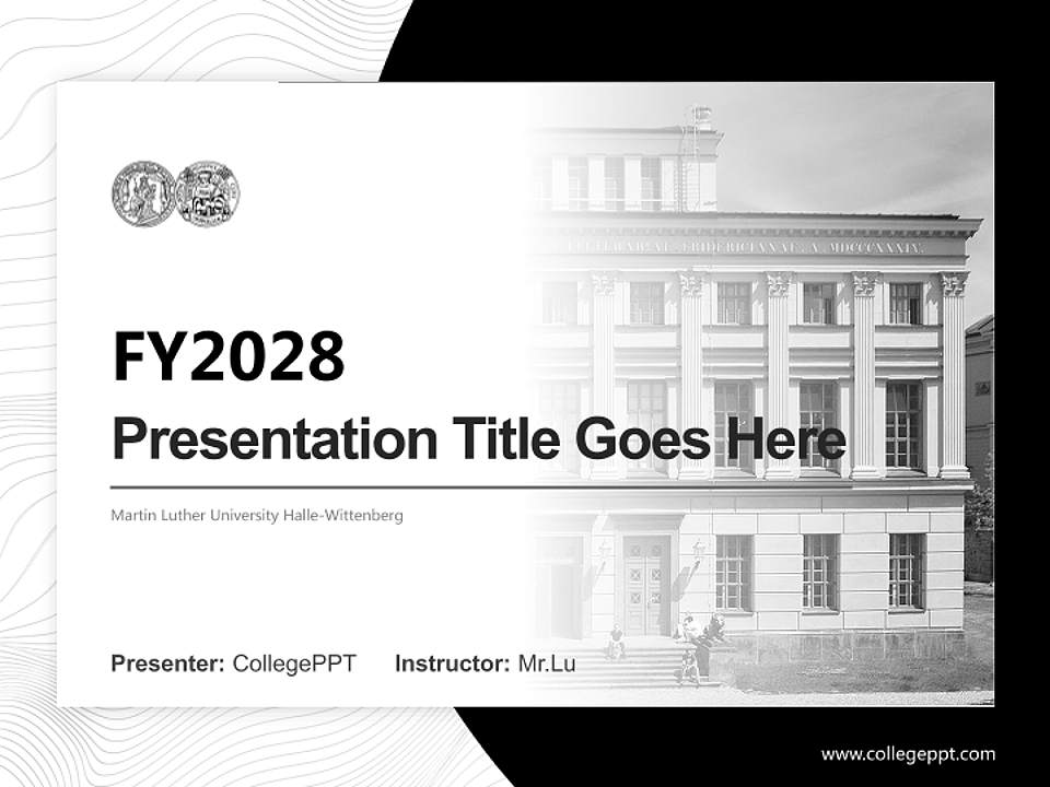 Martin Luther University Halle-Wittenberg Academic Presentation/Research Findings Report PPT Template4:3 ratio PPT effect preview image5