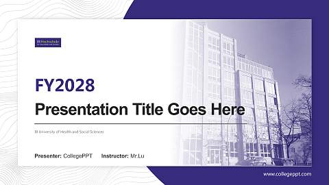 IB University of Health and Social Sciences Academic Presentation/Research Findings Report PPT Template