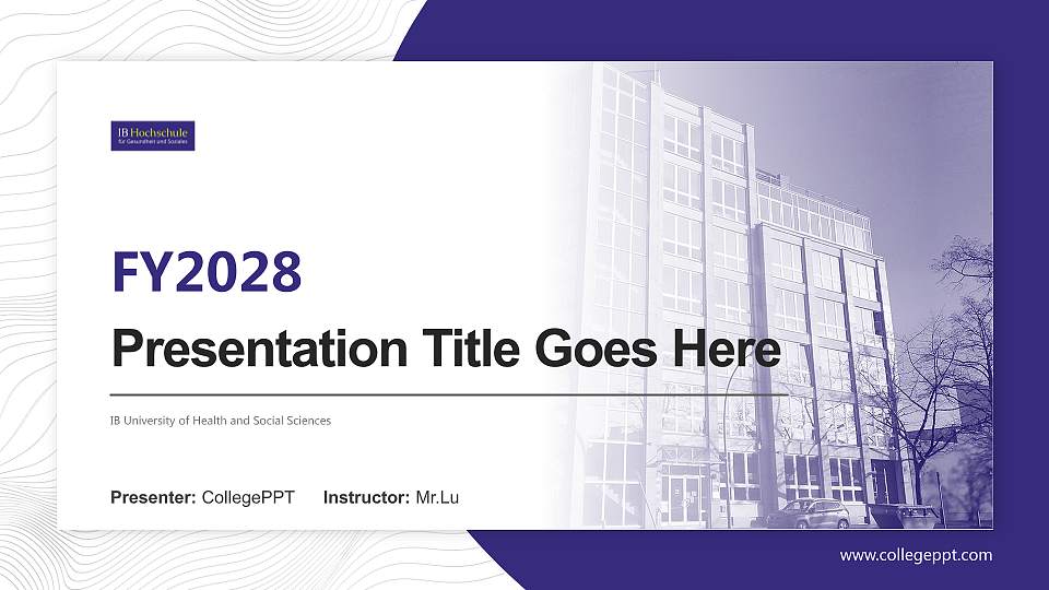 IB University of Health and Social Sciences Academic Presentation/Research Findings Report PPT Template16:9 ratio PPT effect preview image