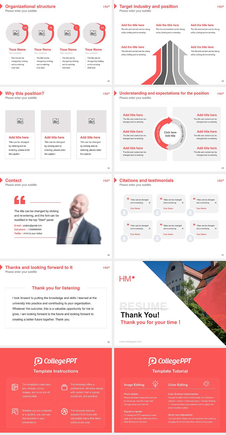 Munich University of Applied Sciences – Pasing campus Resume PPT Template4:3 ratio PPT effect preview image4