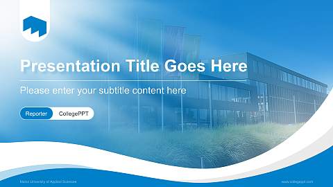 Mainz University of Applied Sciences Lecture Sharing and Networking Event PPT Template