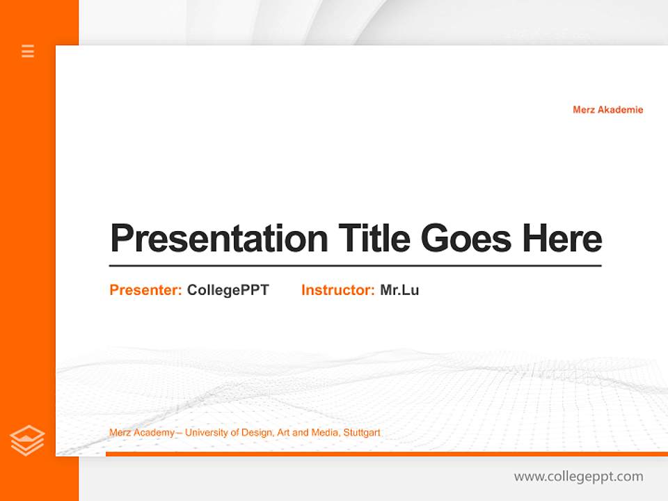 Merz Academy – University of Design, Art and Media, Stuttgart Thesis Proposal/Graduation Defense PPT Template4:3 ratio PPT effect preview image5