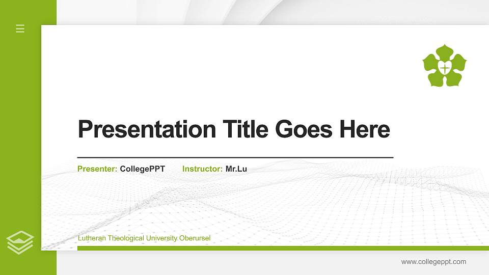 Lutheran Theological University Oberursel Thesis Proposal/Graduation Defense PPT Template16:9 ratio PPT effect preview image