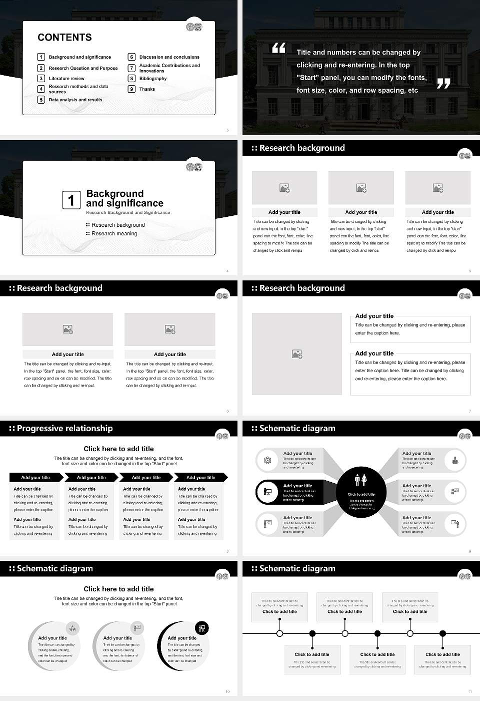 Martin Luther University Halle-Wittenberg Graduation Thesis Defense PPT Template16:9 ratio PPT effect preview image2