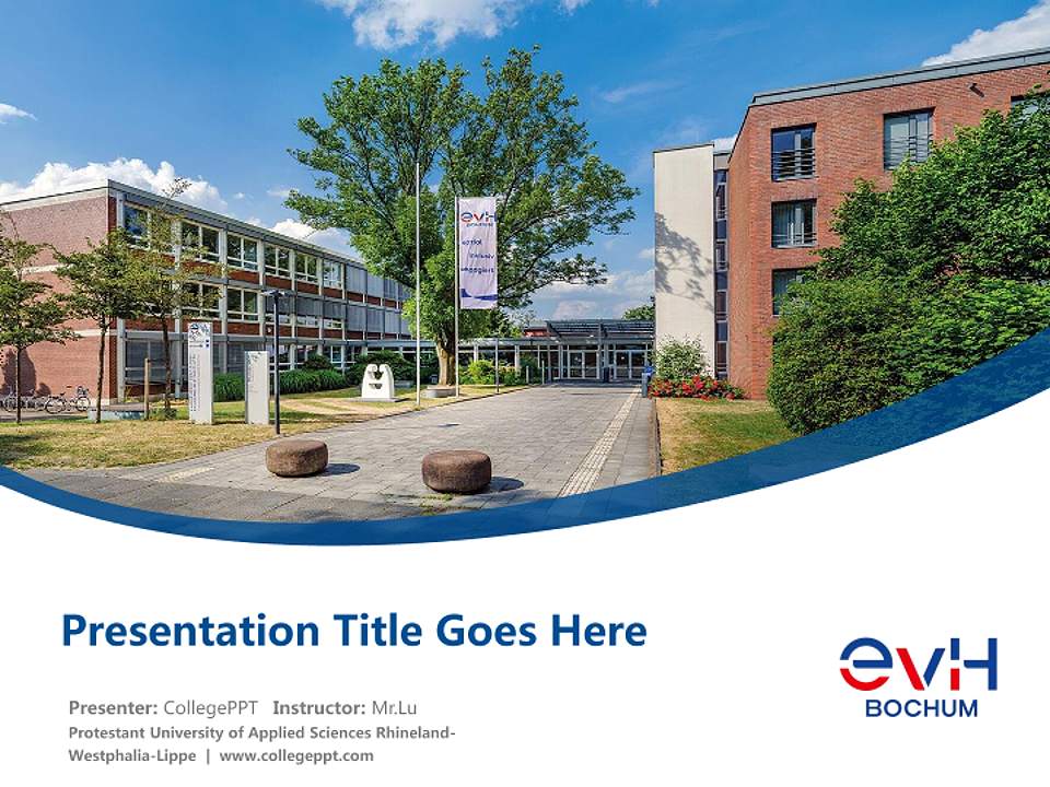 Protestant University of Applied Sciences Rhineland-Westphalia-Lippe Course/Courseware Creation PPT Template4:3 ratio PPT effect preview image5