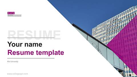 Kiel University Resume PPT Template