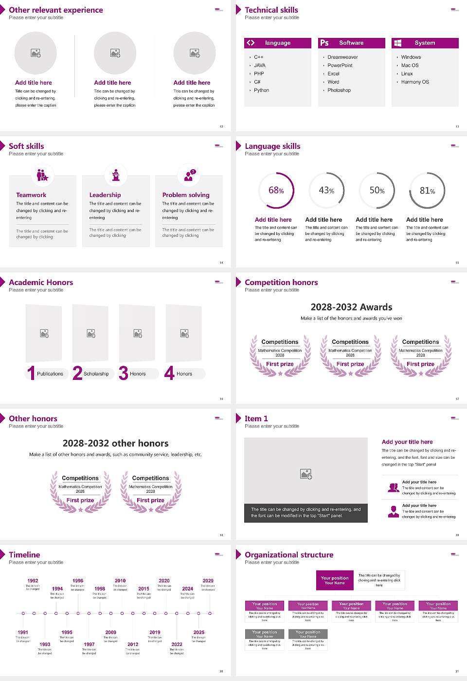 Kiel University Resume PPT Template16:9 ratio PPT effect preview image3