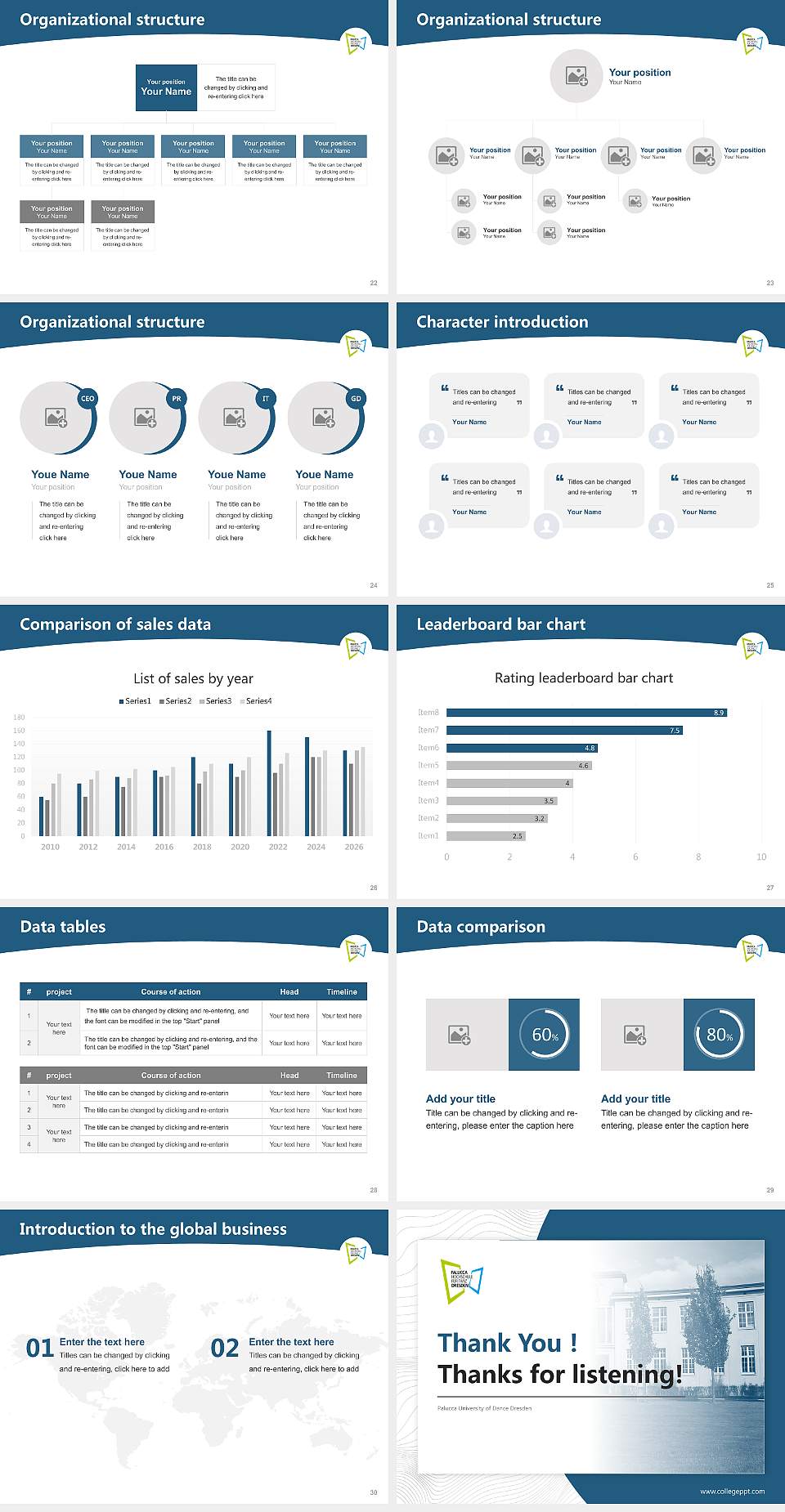 Palucca University of Dance Dresden Academic Presentation/Research Findings Report PPT Template4:3 ratio PPT effect preview image4