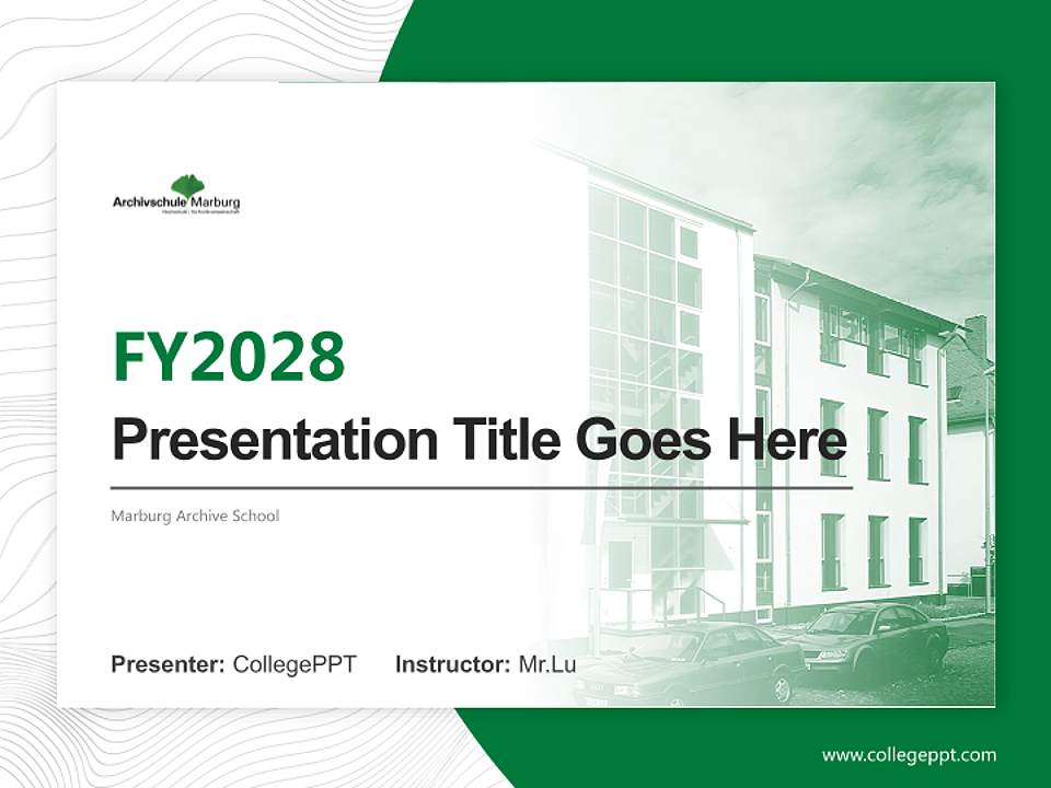 Marburg Archive School Academic Presentation/Research Findings Report PPT Template4:3 ratio PPT effect preview image5