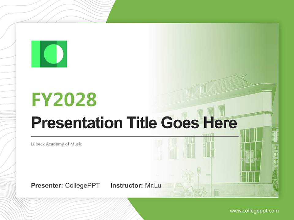 Lübeck Academy of Music Academic Presentation/Research Findings Report PPT Template4:3 ratio PPT effect preview image5