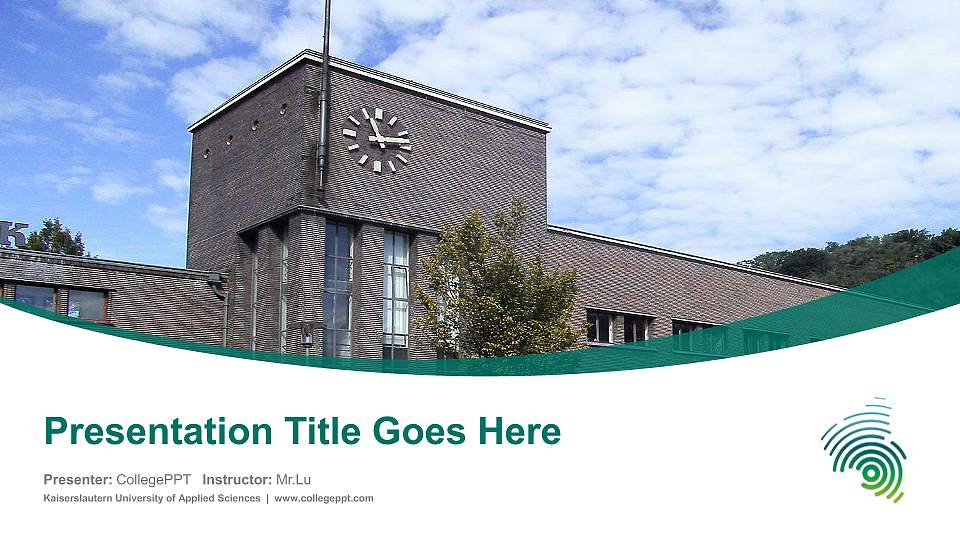 Kaiserslautern University of Applied Sciences Course/Courseware Creation PPT Template16:9 ratio PPT effect preview image