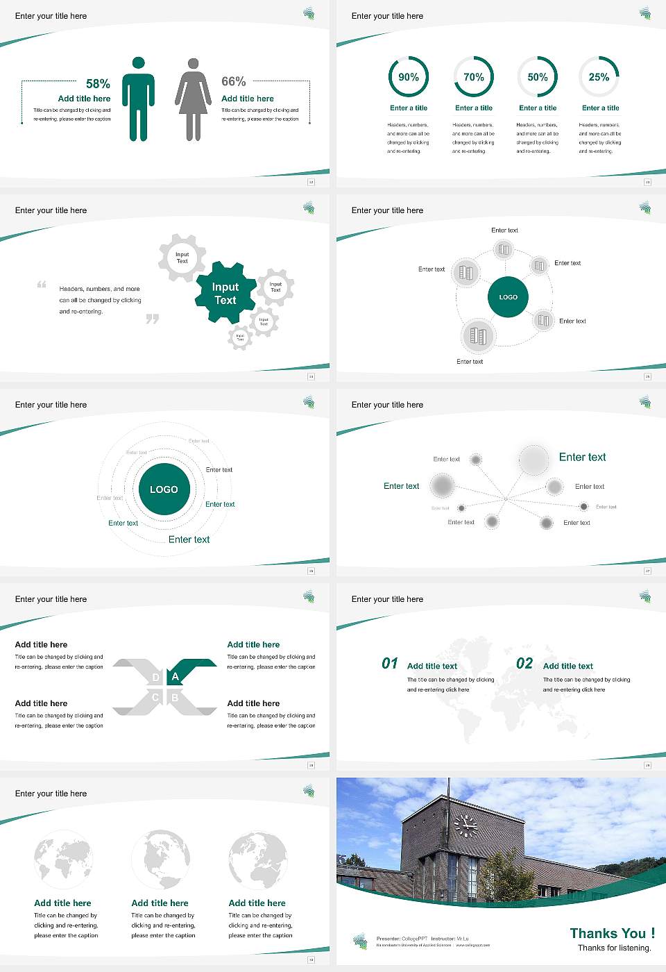 Kaiserslautern University of Applied Sciences Course/Courseware Creation PPT Template16:9 ratio PPT effect preview image4
