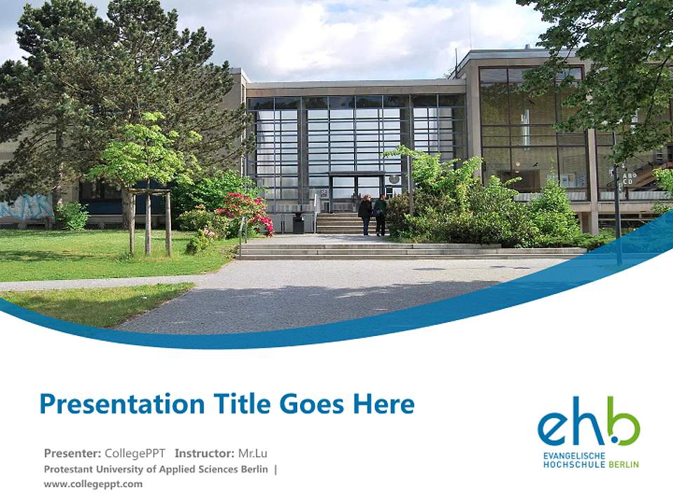 Protestant University of Applied Sciences Berlin Course/Courseware Creation PPT Template4:3 ratio PPT effect preview image5