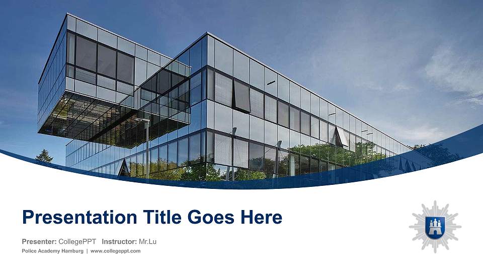 Police Academy Hamburg Course/Courseware Creation PPT Template16:9 ratio PPT effect preview image