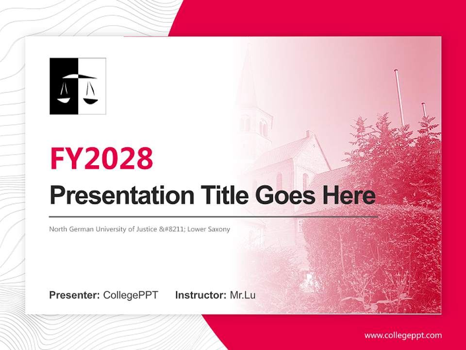 North German University of Justice – Lower Saxony Academic Presentation/Research Findings Report PPT Template4:3 ratio PPT effect preview image5