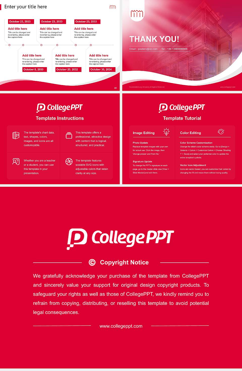 Neubrandenburg University of Applied Sciences Lecture Sharing and Networking Event PPT Template4:3 ratio PPT effect preview image4